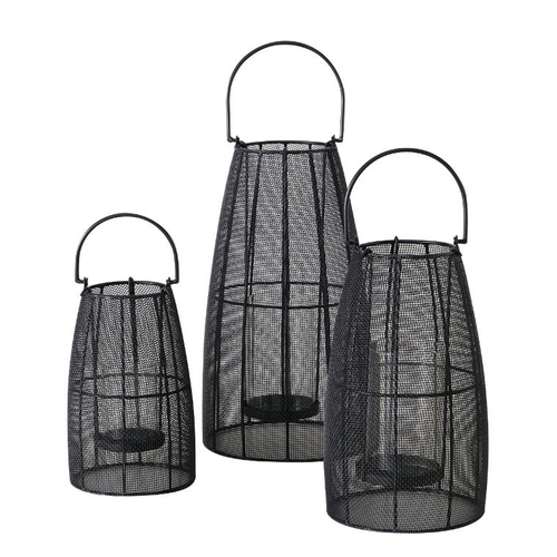 Visuel 1 du produit Photophore Cinto coloris gris en métal - 40 cm