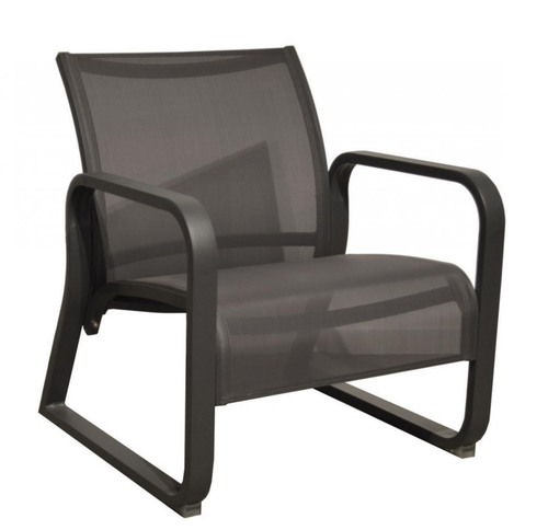 Visuel 1 du produit Fauteuil lounge aluminium gris, PROLOISIRS quenza ii - graphite
