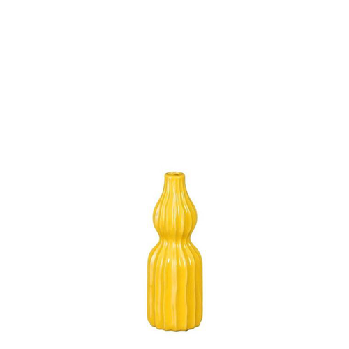 Visuel 1 du produit Vase solifore coloris jaune en céramique Felipe - Ø 7 cm