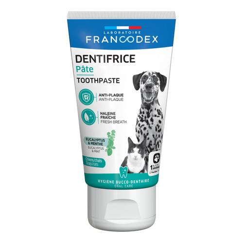 Visuel 1 du produit Dentifrice pour chien et chat en pâte eucalyptus et menthe anti-plaque Francodex - 70 g