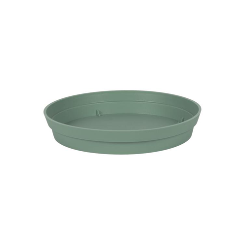 Visuel 1 du produit Soucoupe ronde en polypropylène vert laurier Eda Toscane - Ø 22,5 cm
