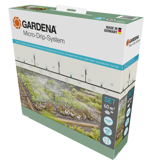 Visuel 1 du produit Kit d’initiation pour potagers arrosage goutte à goutte Gardena Micro-Drip System 60 m2