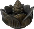Visuel 1 du produit Décoration pour jardin aquatique coloris noir en pierre reconstituée fontaine lotus SEDA - 60 cm