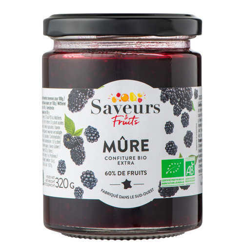 Visuel 1 du produit Confiture extra de mûre bio Saveurs fruits - 320 g