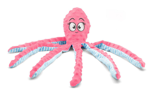 Visuel 1 du produit Jouet pour chien coloris rose peluche pieuvre Bubimex - 45 cm