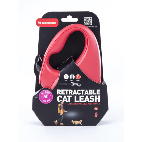 Visuel 1 du produit Laisse rétractable So Cat rouge - taille S