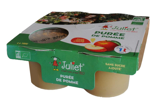 Visuel 1 du produit Purée de pomme bio Juliet - 4 x 100 g