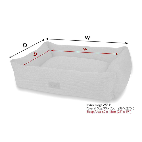 Visuel 8 du produit Couchage pour chien coloris vert corbeille Scruffs Ellen - Taille XL 90 x 70 x 18 cm