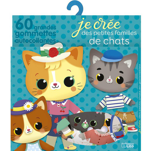 Visuel 1 du produit Mes petites familles d'animaux en gommettes “Les chats” Editions Lito