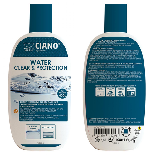 Visuel 1 du produit Traitement d'eau protecteur pour aquarium, effet clair, CIANO - 100ml