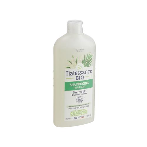 Visuel 1 du produit Shampoing purifiant Tea Tree Bio et kératine végétale Natessance - 500 ml