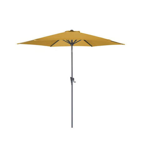 Visuel 1 du produit Parasol droit rond en aluminium couleur curry Proloisirs Tilt - Ø 3 m