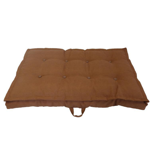 Visuel 1 du produit Coussin d'assise pour palette uni Terre - 118 x 80 x 15 cm