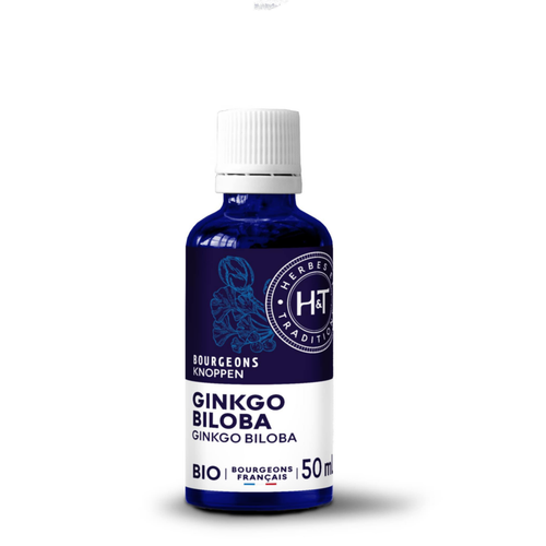 Visuel 1 du produit Complément alimentaire gemmo macérat ginkgo biloba bio Herbes et Traditions - 50 ml