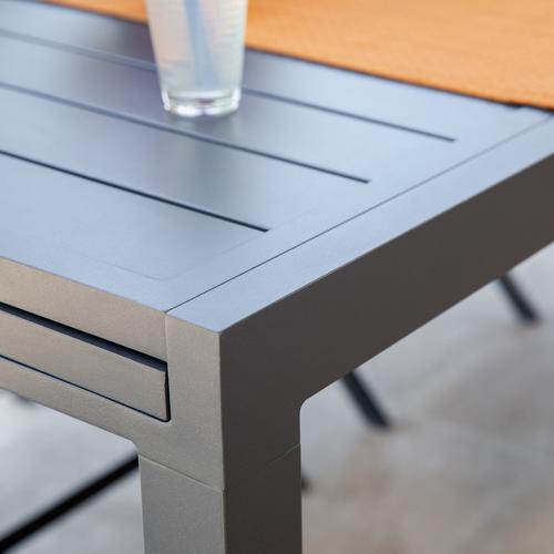 Visuel 7 du produit Table de jardin Zinnia 12 places coloris gris anthracite en aluminium - 202,2 à 319,5 x 100 x 75 cm