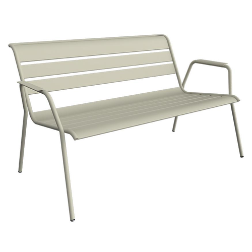 Visuel 1 du produit Banquette lounge Monceau coloris gris en acier Fermob - 132 x 82 cm