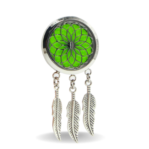 Visuel 1 du produit Diffuseur de voiture Clip'Arôme attrape rêve coloris gris en inox Zen' Arôme