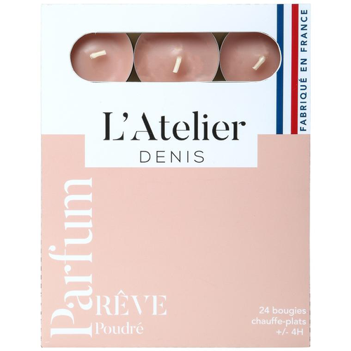 Visuel 1 du produit Bougies chauffe-plats rose parfum rêve poudré L’Atelier de Denis - L’étui de 24
