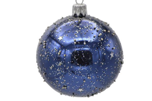 Visuel 1 du produit Suspension boule décorative Nordique coloris bleu en verre - Ø 7 cm