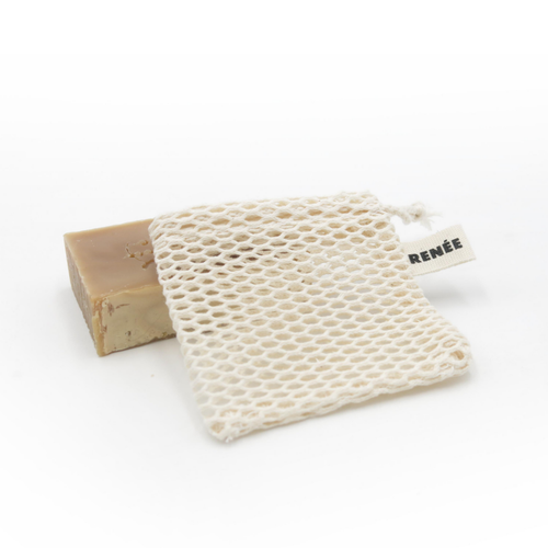 Visuel 2 du produit Mini filet à chutes de savons en coton bio Alterosac – 8,5 x 8,5 cm