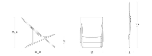 Visuel 4 du produit Fauteuil maxi transat colorblock Lafuma Batyline® coloris beige en acier - 62 x 83 x 91 cm