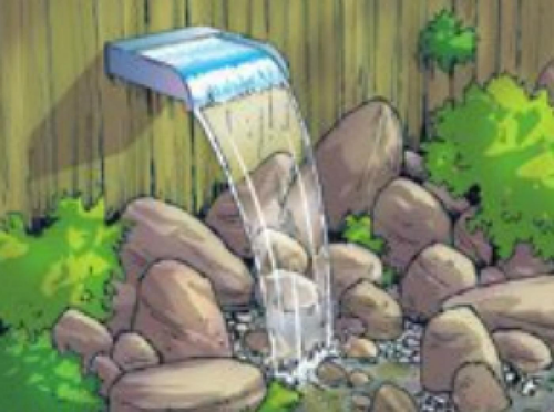 Visuel 6 du produit Kit lame d'eau éclairée LED, UBBINK Nevada Set 60 - 13x60x33 cm, livraison incluse