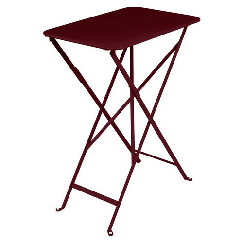 Visuel 1 du produit Table pliante Bistro coloris rouge en acier Fermob - 37 x 57 x 74 cm