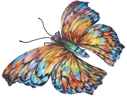 Visuel 1 du produit Papillon en métal multicolore Riviera décor B grand modèle - 45 cm