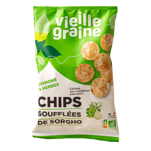 Visuel 1 du produit Chips soufflées de sorgho oignons et herbes bio Vieille Graine