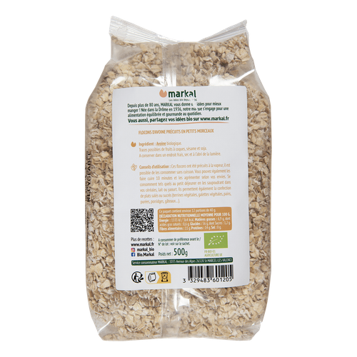 Visuel 2 du produit Flocon d'avoine petit bio Markal - 500 g