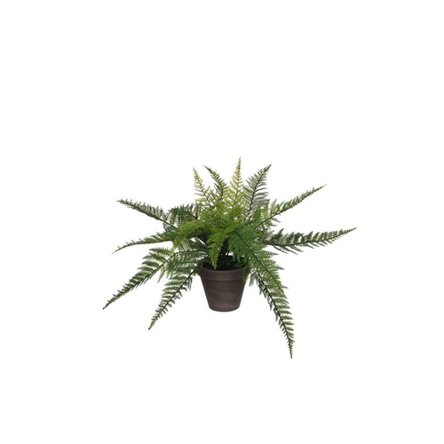 Visuel 1 du produit Fougère verte artificielle en pot Stan gris H 38 x Ø 50 cm