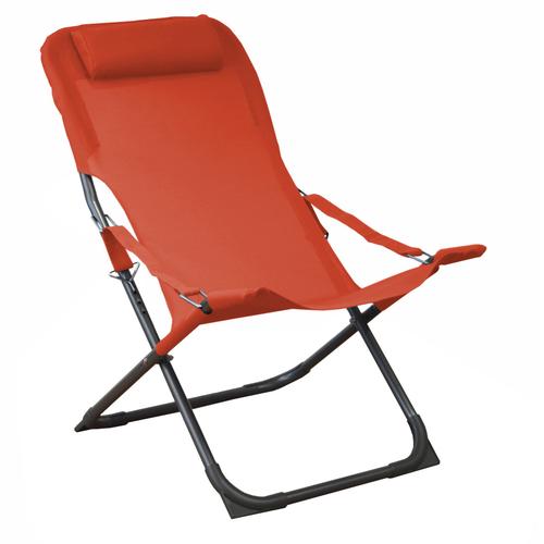 Visuel 1 du produit Fauteuil relax orange 127 x 61 x 28,5 cm