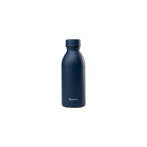 Visuel 1 du produit Bouteille isotherme en inox recyclé Qwetch Icon Matt bleu nuit - 500 ml