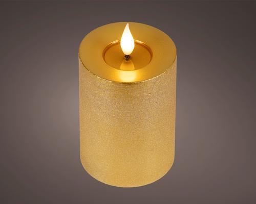 Visuel 1 du produit Bougie LED intérieure en cire dorée à lumière blanc chaud - Ø 7,5 x H 3,5 cm