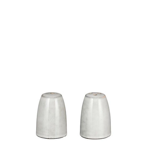 Visuel 1 du produit Ensemble salière et poivrier en grès gris– 7 x 5 cm