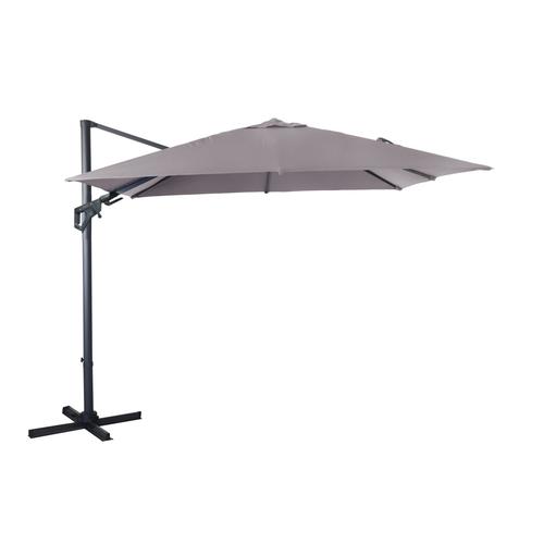 Visuel 1 du produit Parasol déporté rotating orientable taupe 300 x 300 cm