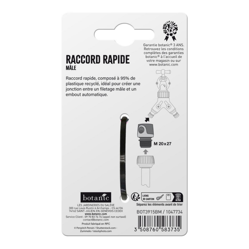 Visuel 2 du produit Raccord rapide mâle botanic® Ø 20 x 27 mm