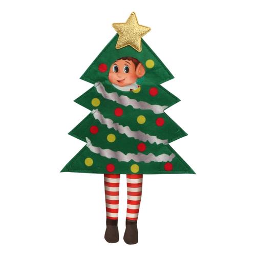 Visuel 1 du produit Déguisement sapin de Noël pour lutin farceur en polyester vert - 21,5 x 26 cm