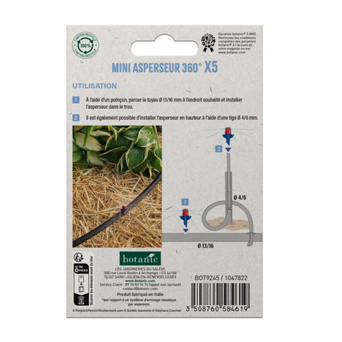 Visuel 2 du produit 5 mini asperseurs 360° botanic® - Arrosage goutte à goutte