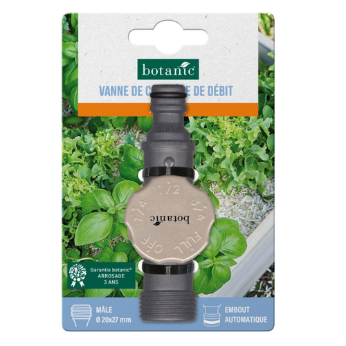 Visuel 1 du produit Vanne de contrôle de débit Ø 20x27 mm botanic® - Arrosage goutte à goutte