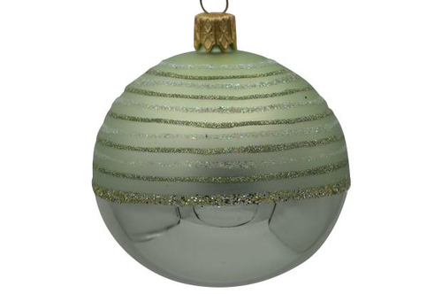 Visuel 1 du produit Suspension décorative boule déco Traditionel coloris vert en verre - Ø 7 cm