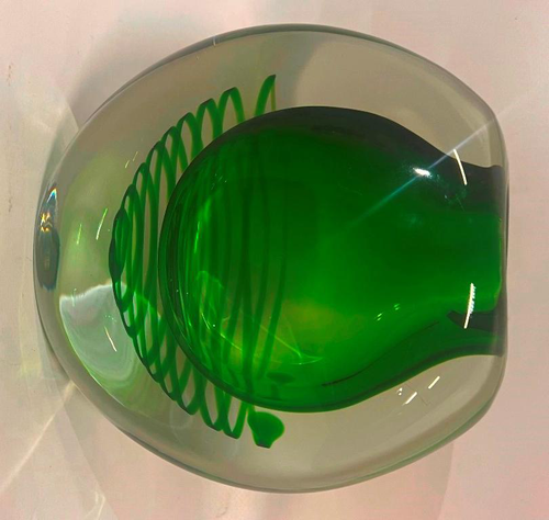 Visuel 1 du produit Vase vert en verre façon sulfure Eve