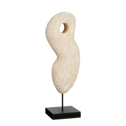 Visuel 1 du produit Figure abstraite en ciment blanc - 13 x 10 x 36 cm