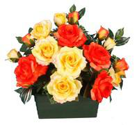 Visuel 3 du produit Jardinière de rose artificielles fleurs et bouton