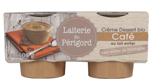 Visuel 1 du produit Crème dessert bio au café Laiteries du Périgord - 4 x 105 g