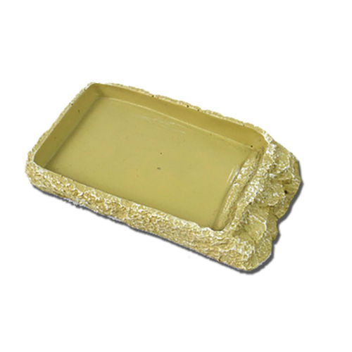 Visuel 1 du produit Bassin ou mangeoire pour tortue terrestre coloris beige Reptile Planet Tortoise Dish - Taille M 16 x 10 x 2 cm