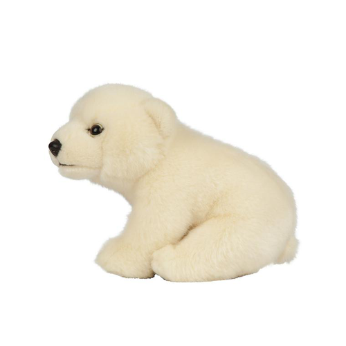 Visuel 1 du produit Ourson blanc assis Living Nature - 30 cm