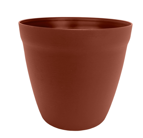 Visuel 1 du produit Pot rond lilo Poetic botanic® coloris marron en plastique recyclé 11,7 L - Ø 30 cm