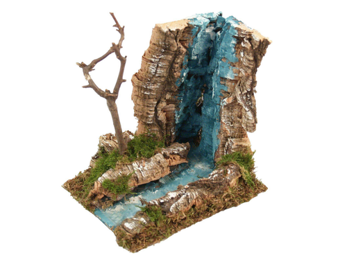 Visuel 1 du produit Cascade avec début de rivière coloris bleu - 19 x 15 x 18 cm