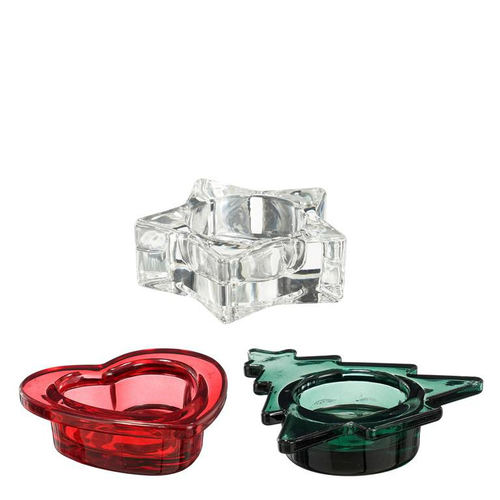 Visuel 1 du produit Porte bougie en verre - 7,5 x 6,5 x 2 cm